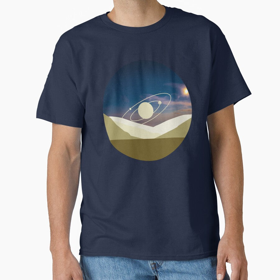 Serene Cosmic Desert Sands Galaxy Sticker by - Adult & Kids T-Shirts, Sweatshirts & Hoodies apparel design preview 1