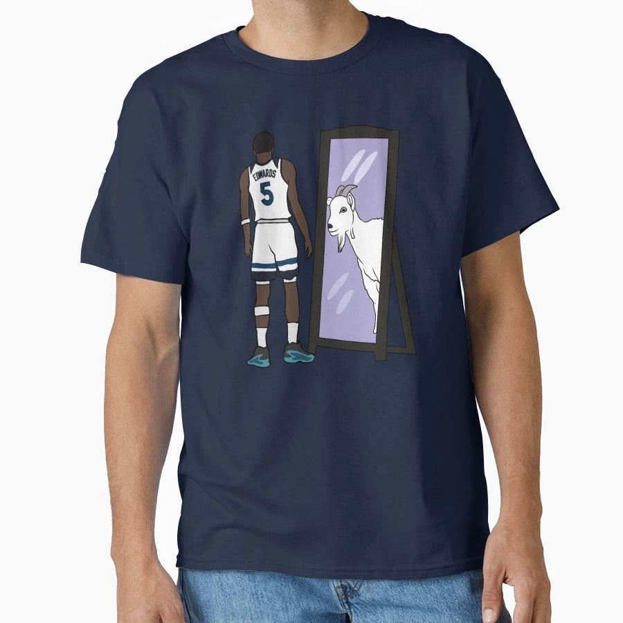 Anthony Edwards Mirror Goat T-Shirt - Casual Everyday Wear Unisex - T-Shirt, Sweatshirt, Hoodie