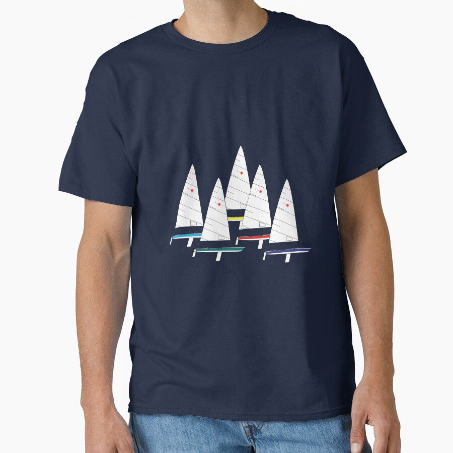 Laser Sailboats Racing by CHBB - Adult & Kids T-Shirts, Sweatshirts & Hoodies apparel design preview 1