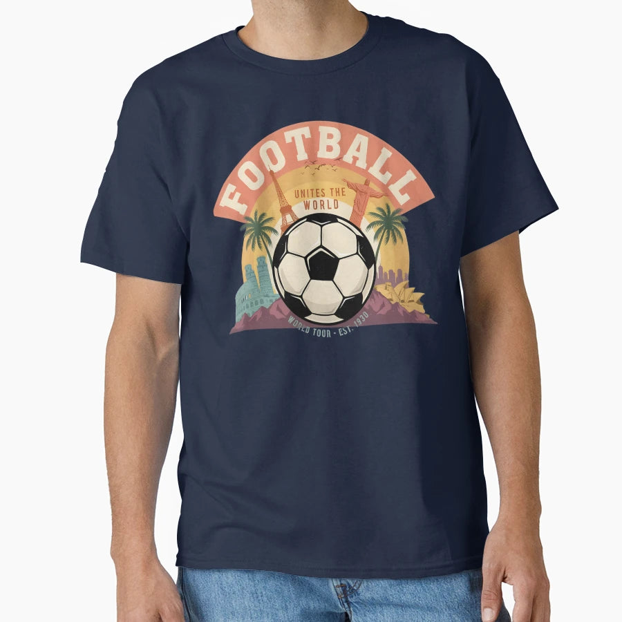 Football Soccer World United As One T-Shirt - Minimalist Print for Adults - T-Shirt, Sweatshirt, Hoodie