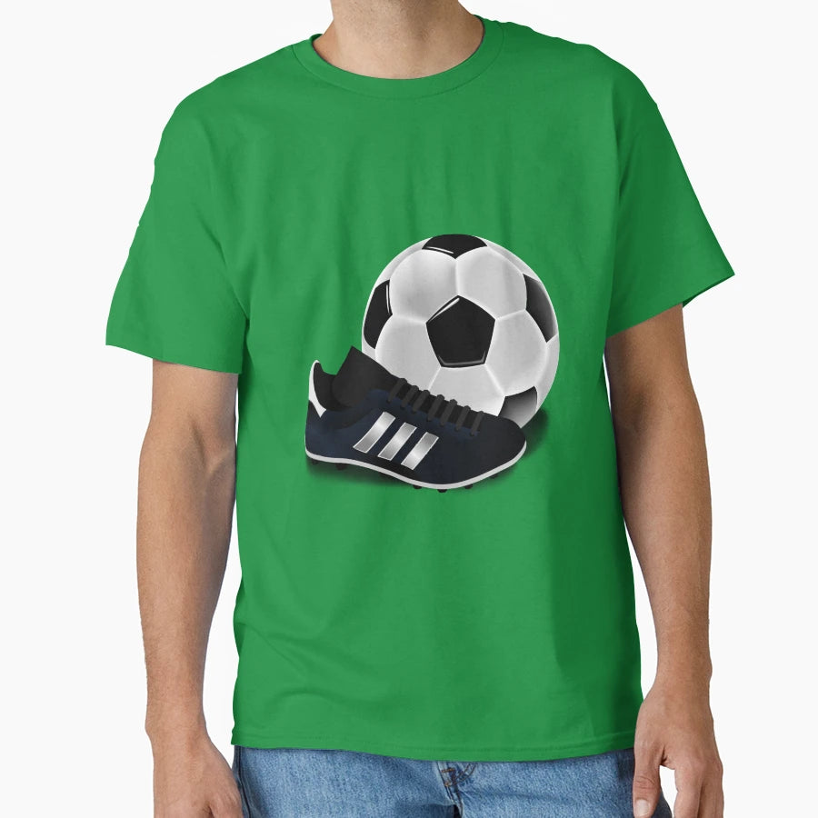 Soccer Cleat And Soccer Ball T-Shirt - Unique Graphic for Adults - T-Shirt, Sweatshirt, Hoodie