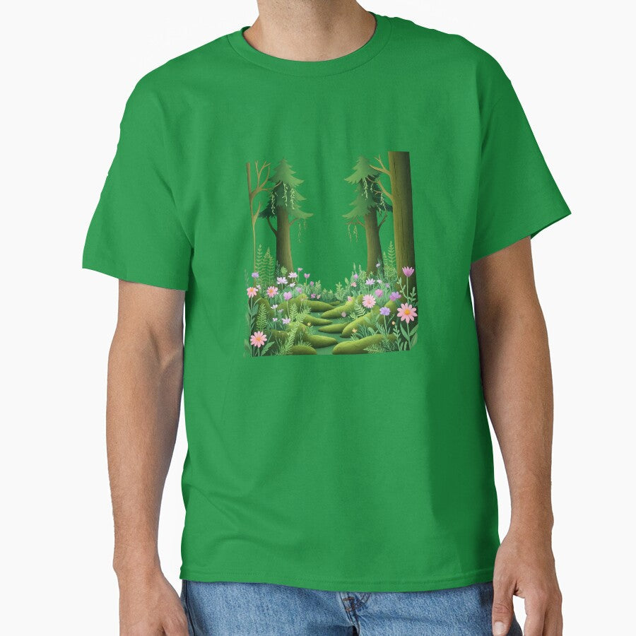 Enchanted Forest Path Illustration Magical Fairy - Adult & Kids T-Shirts, Sweatshirts & Hoodies apparel design preview 1