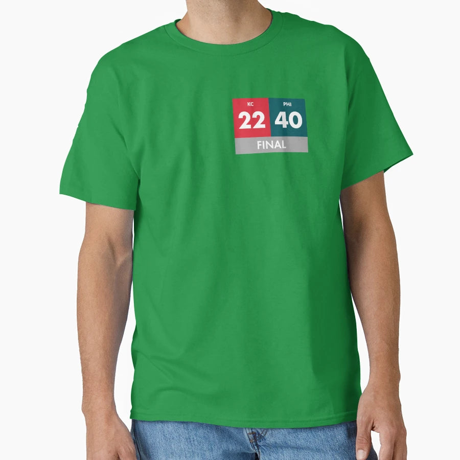 Super Bowl Lix Final Score T-Shirt - Aesthetic Graphic Unisex - T-Shirt, Sweatshirt, Hoodie