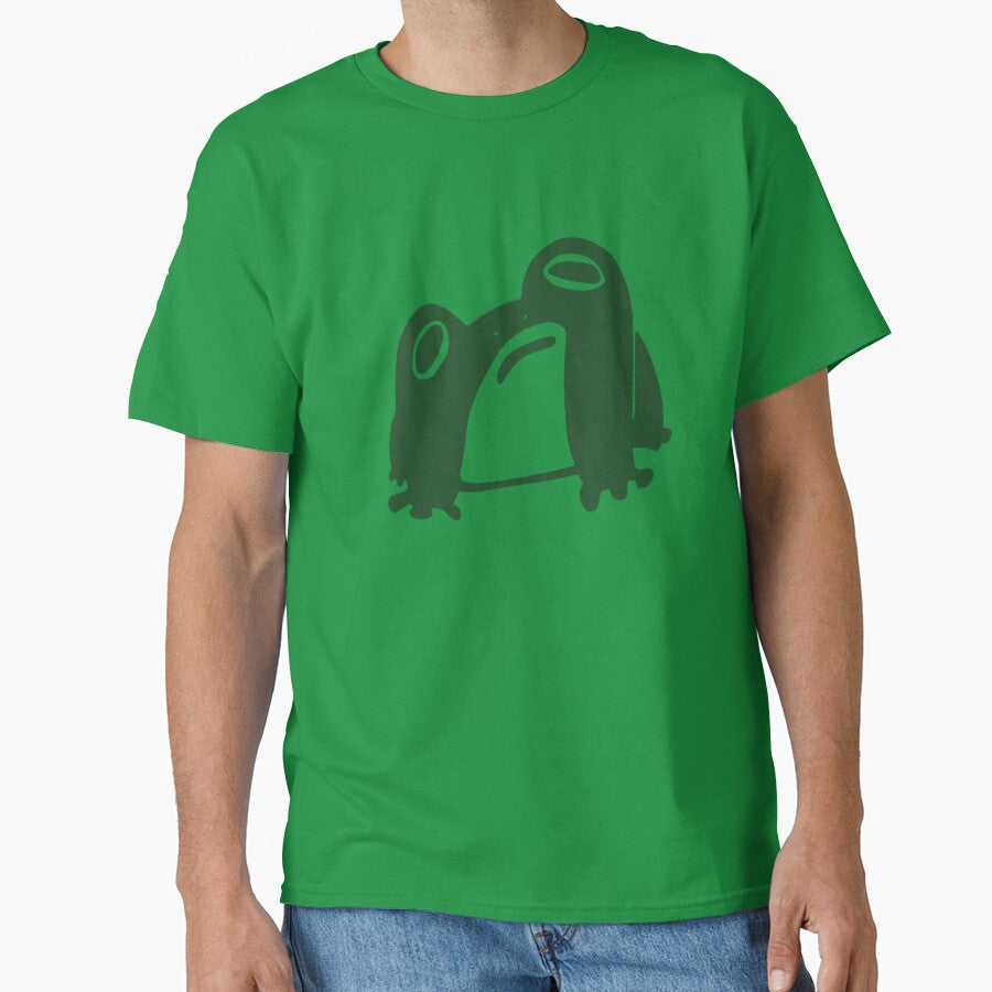 Dark Green Melancholy Frog by Art-Lyss - Adult & Kids T-Shirts, Sweatshirts & Hoodies apparel design preview 1