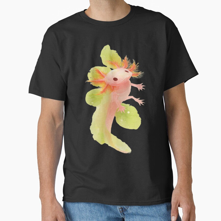 Pastel Axolotl Dream Kawaii Watercolour Floating Soft - Adult & Kids T-Shirts, Sweatshirts & Hoodies apparel design preview 1