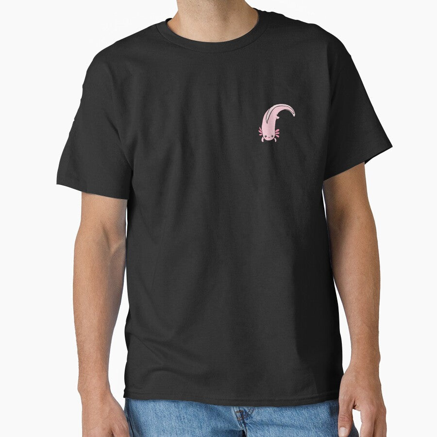 Adorable pink axolotl illustration by Yarafantasyart - Adult & Kids T-Shirts, Sweatshirts & Hoodies apparel design preview 1