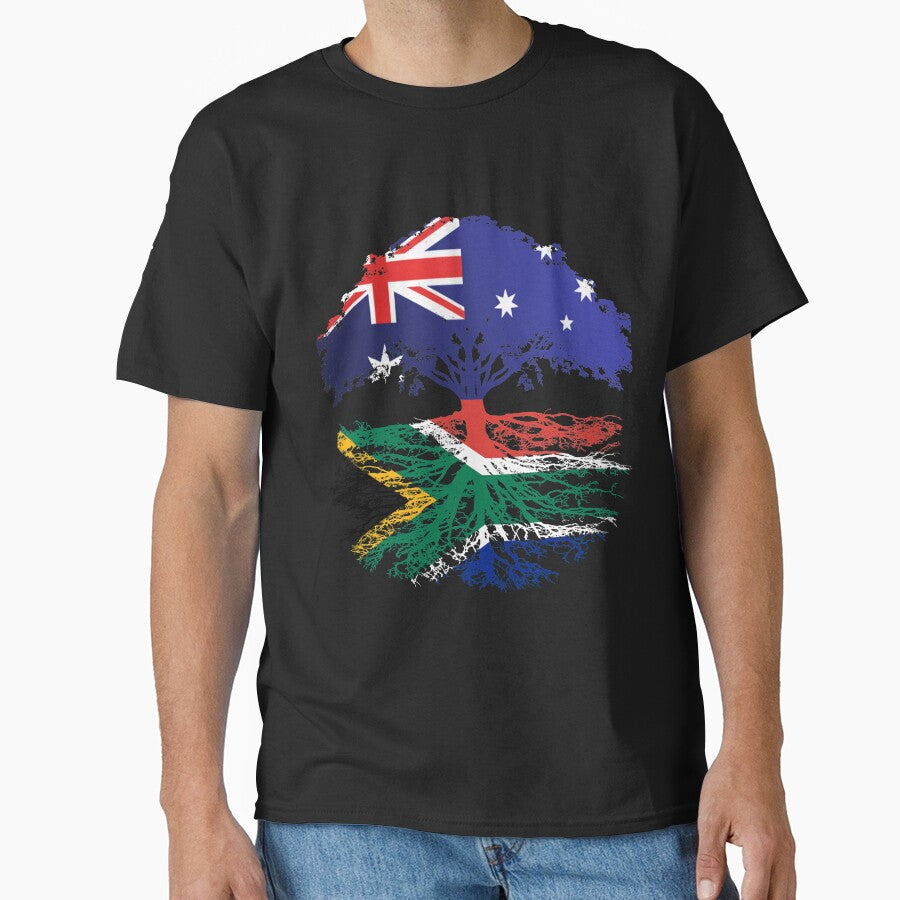 Australian Grown With South African Roots Gift For - Adult & Kids T-Shirts, Sweatshirts & Hoodies apparel design preview 1