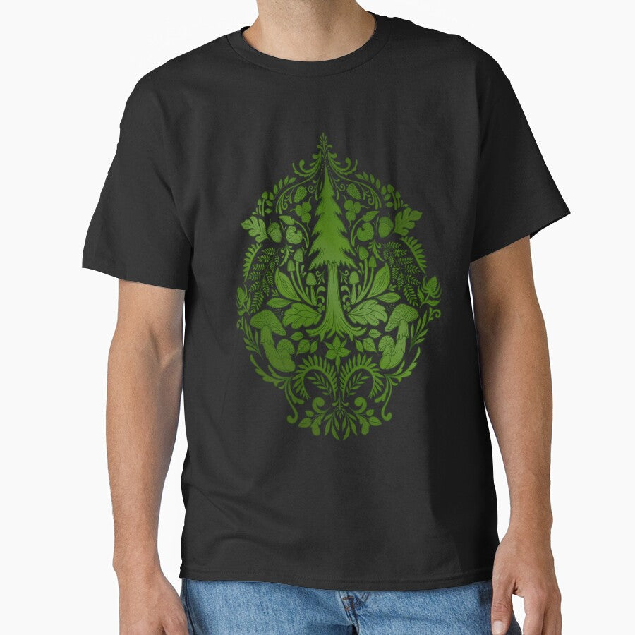 Woodland Damask by CattGDesigns - Adult & Kids T-Shirts, Sweatshirts & Hoodies apparel design preview 1