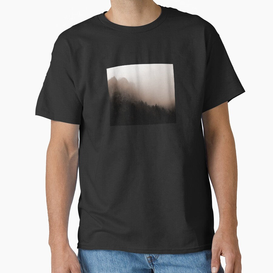 Dark foggy forest background landscape photography by - Adult & Kids T-Shirts, Sweatshirts & Hoodies apparel design preview 1