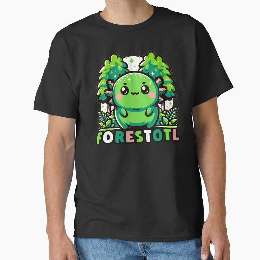 Axolotl in wild: Cute Fat Kawaii Green gfp puns by - Adult & Kids T-Shirts, Sweatshirts & Hoodies apparel design preview 1