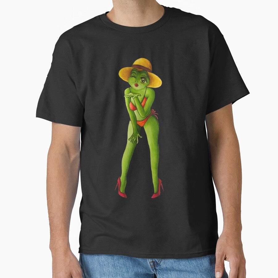 Watercolor sexy frog by Designs1279 - Adult & Kids T-Shirts, Sweatshirts & Hoodies apparel design preview 1