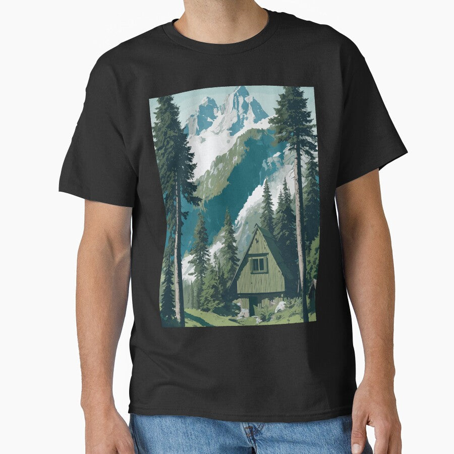 The Hut moutain by Arty Art - Adult & Kids T-Shirts, Sweatshirts & Hoodies apparel design preview 1