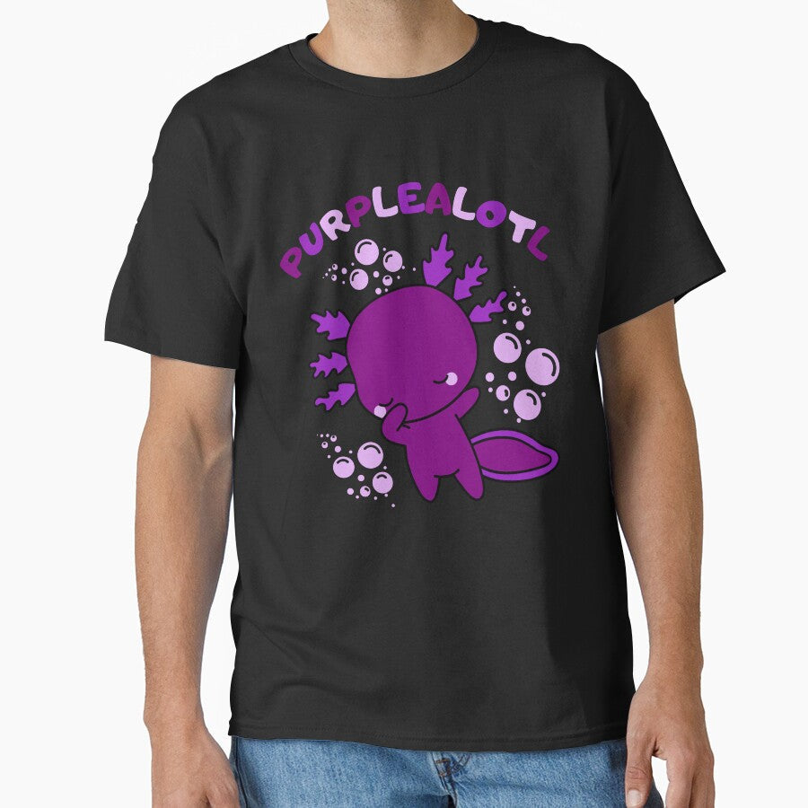 Cute cartoon baby purple Axolotl funny pun by - Adult & Kids T-Shirts, Sweatshirts & Hoodies apparel design preview 1