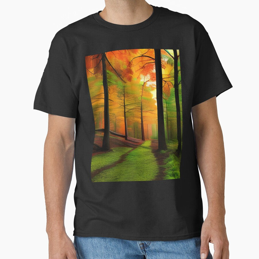 Yellow trees in the forest by brandway - Adult & Kids T-Shirts, Sweatshirts & Hoodies apparel design preview 1