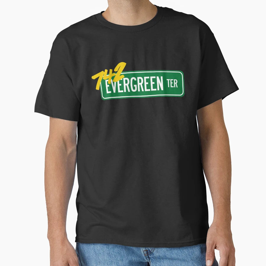742 Evergreen Terrace T-Shirt - Graphic Print Unisex - T-Shirt, Sweatshirt, Hoodie