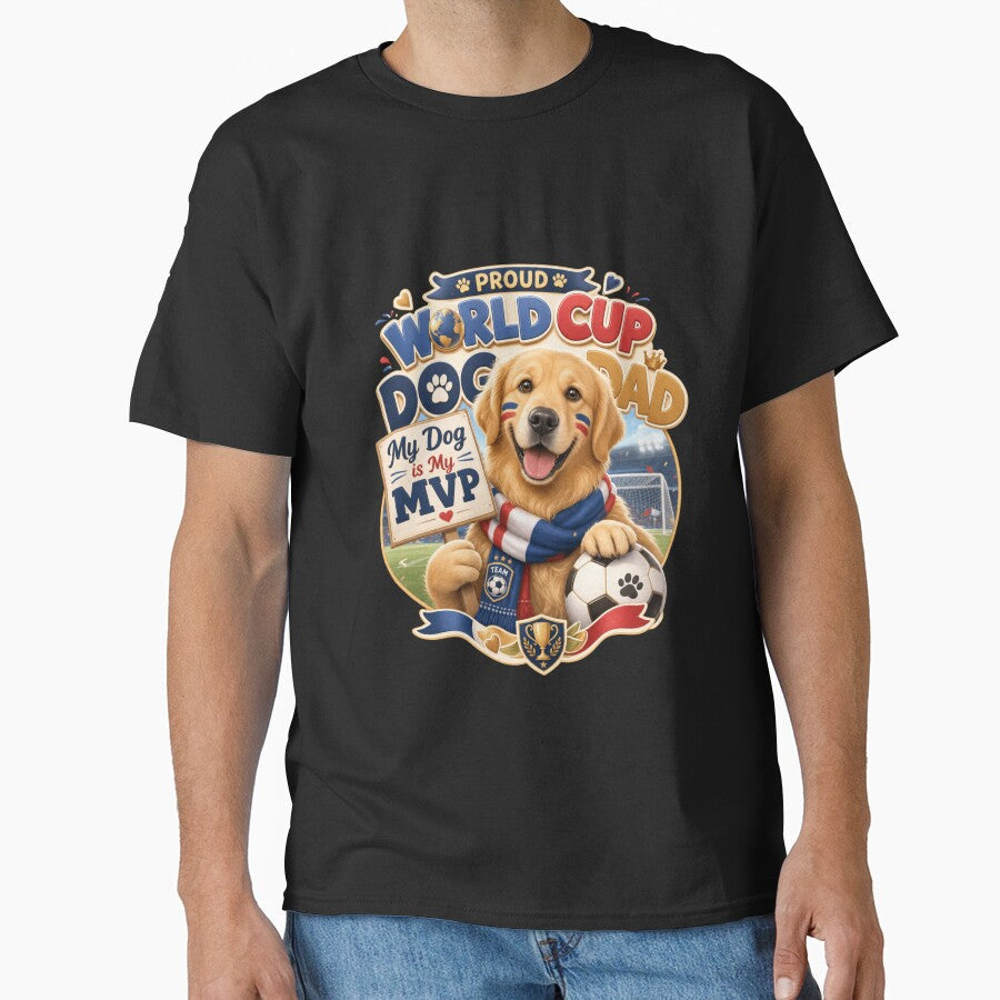 Proud World Cup Dog Dad Golden Retriever Kawaii Scarf - Adult & Kids T-Shirts, Sweatshirts & Hoodies apparel design preview 1