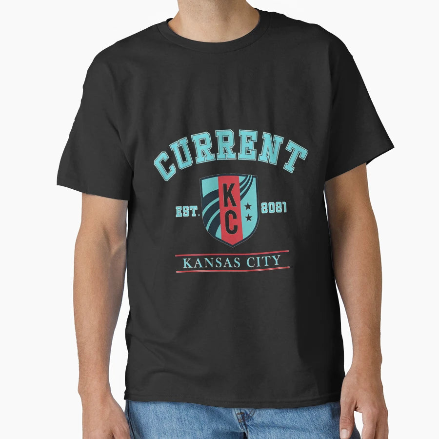 Kansas City Current Nwsl Logo T-Shirt - Minimalist Print for Adults - T-Shirt, Sweatshirt, Hoodie