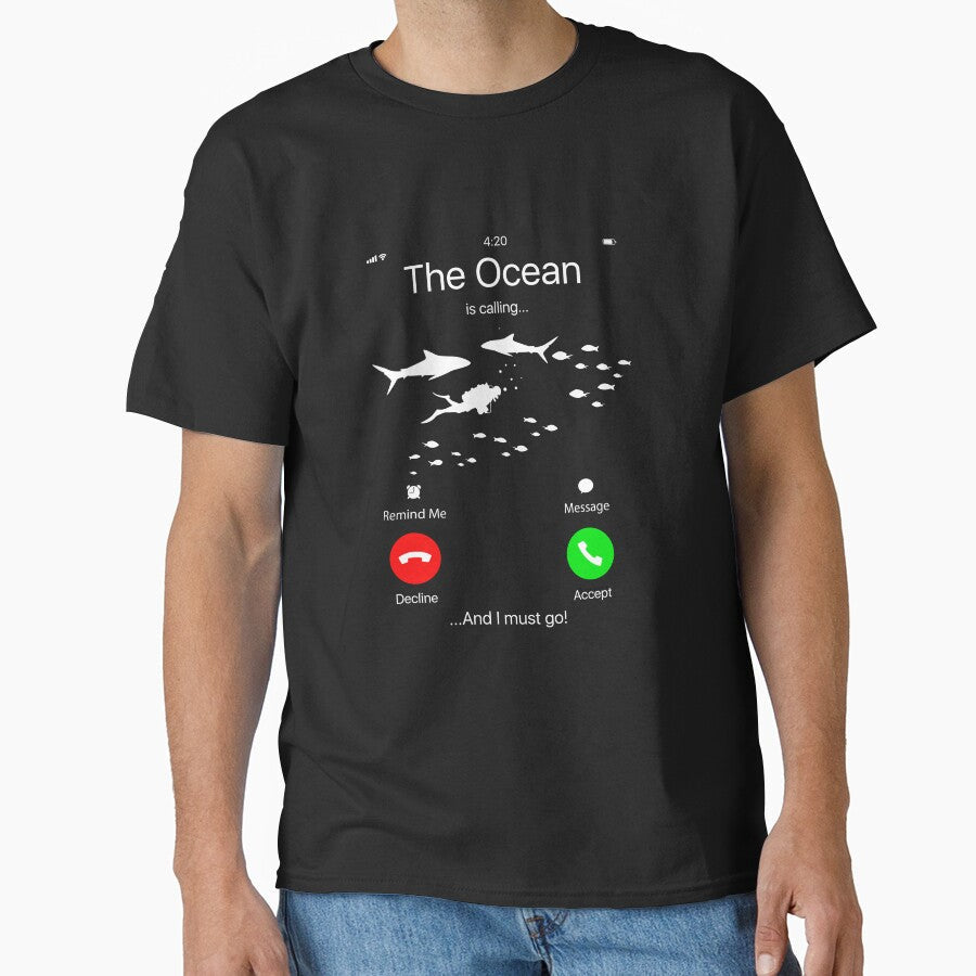 The ocean is calling by GraciellaBaisey - Adult & Kids T-Shirts, Sweatshirts & Hoodies apparel design preview 1