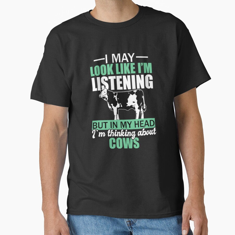 Look Like Listening Cow cattle by ClamenTaon - Adult & Kids T-Shirts, Sweatshirts & Hoodies apparel design preview 1