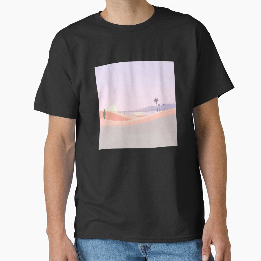 Pastel Desert Serenity Landscape Minimalist Calm - Adult & Kids T-Shirts, Sweatshirts & Hoodies apparel design preview 1