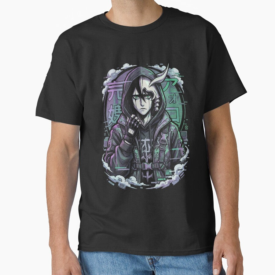 Bleach Ulquiorra: Green Slitted Eyes Icon by - Adult & Kids T-Shirts, Sweatshirts & Hoodies apparel design preview 1