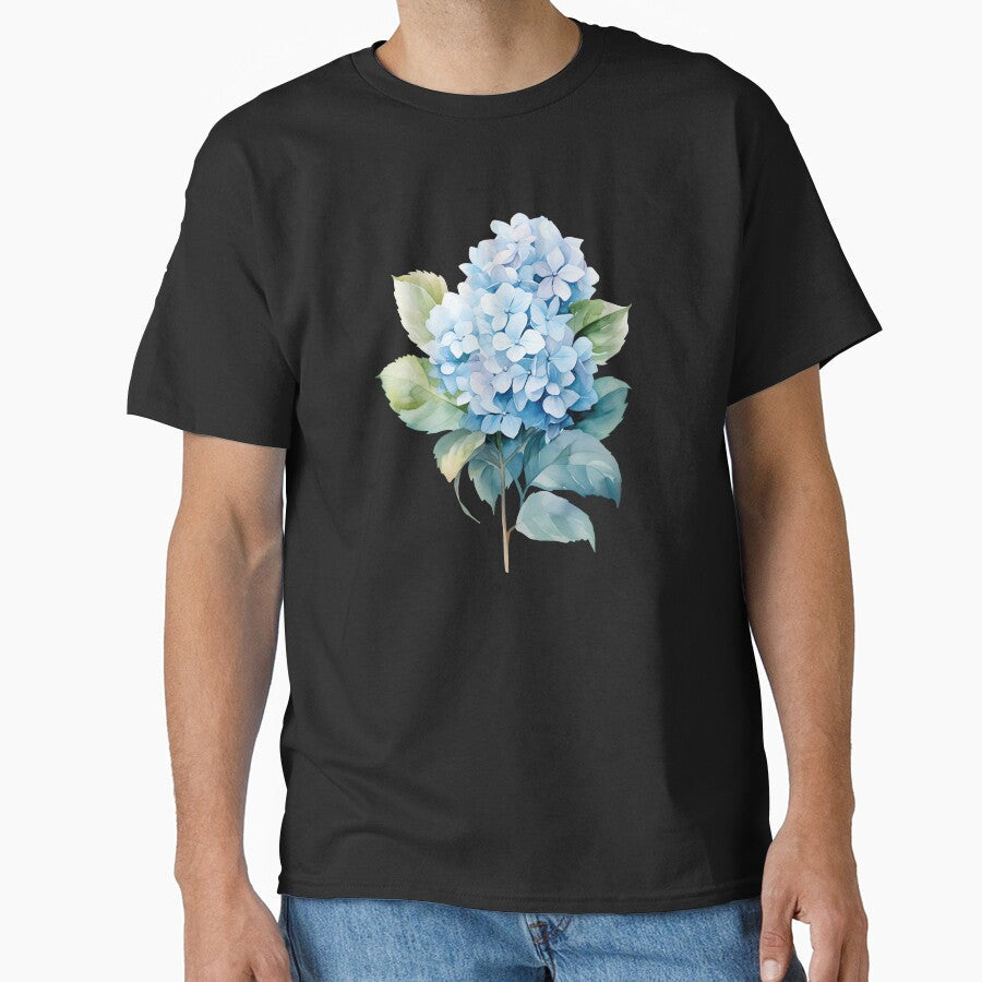 Blue Hydrangea by SvetlanaArt - Adult & Kids T-Shirts, Sweatshirts & Hoodies apparel design preview 1