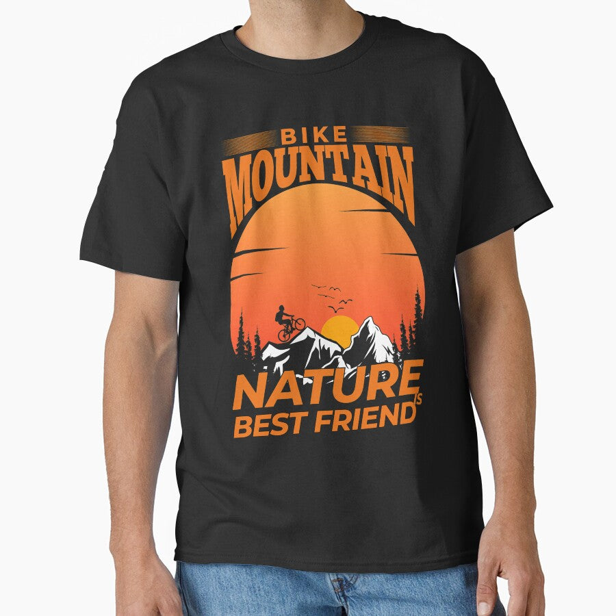 Bike Mountain Nature Is Best Friend by - Adult & Kids T-Shirts, Sweatshirts & Hoodies apparel design preview 1