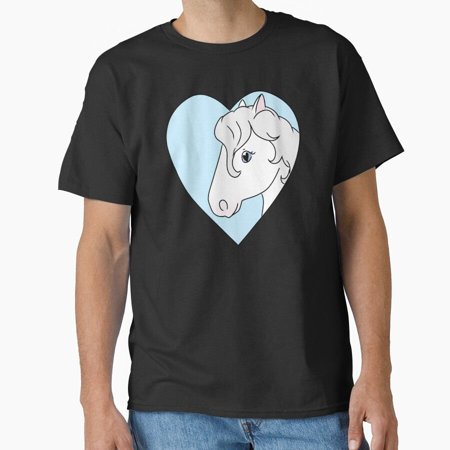 Cute White Horse Heart by HugSomeNettles - Adult & Kids T-Shirts, Sweatshirts & Hoodies apparel design preview 1