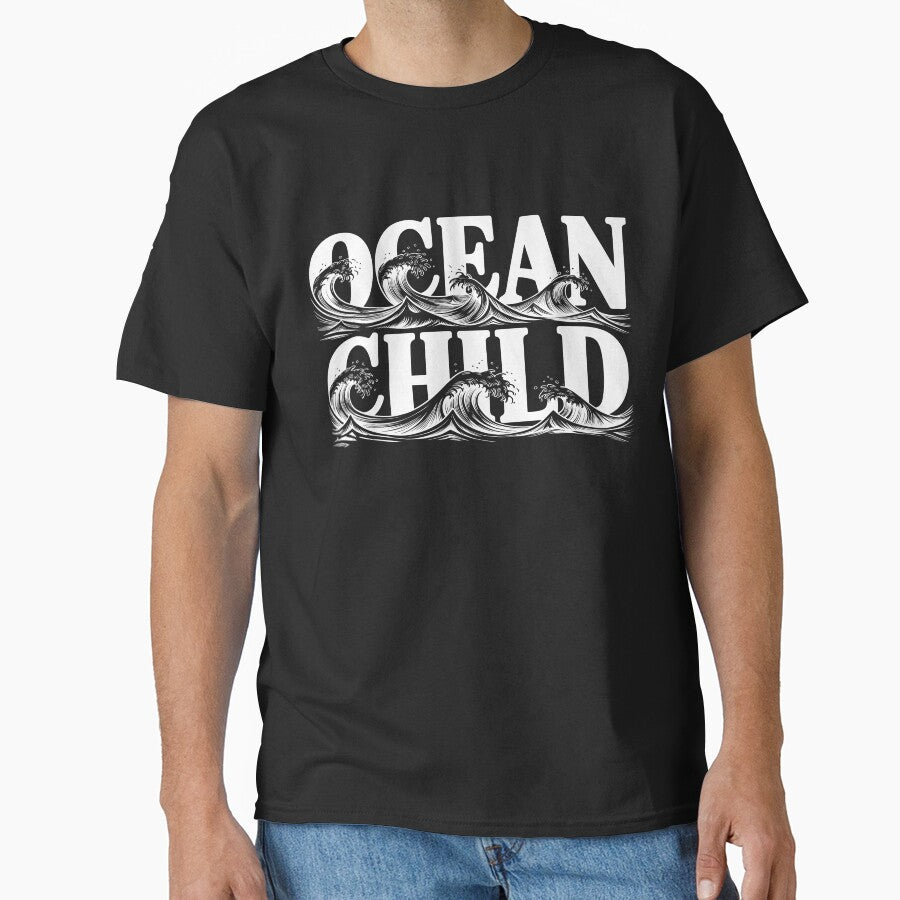 Ocean Child Waves Sea Beach Lover Coastal Graphic by - Adult & Kids T-Shirts, Sweatshirts & Hoodies apparel design preview 1