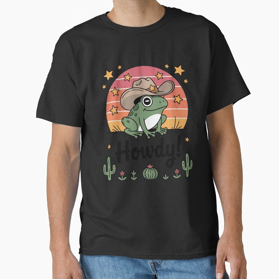 Howdy Frog, Meme Funny, by RuthGAArt - Adult & Kids T-Shirts, Sweatshirts & Hoodies apparel design preview 1