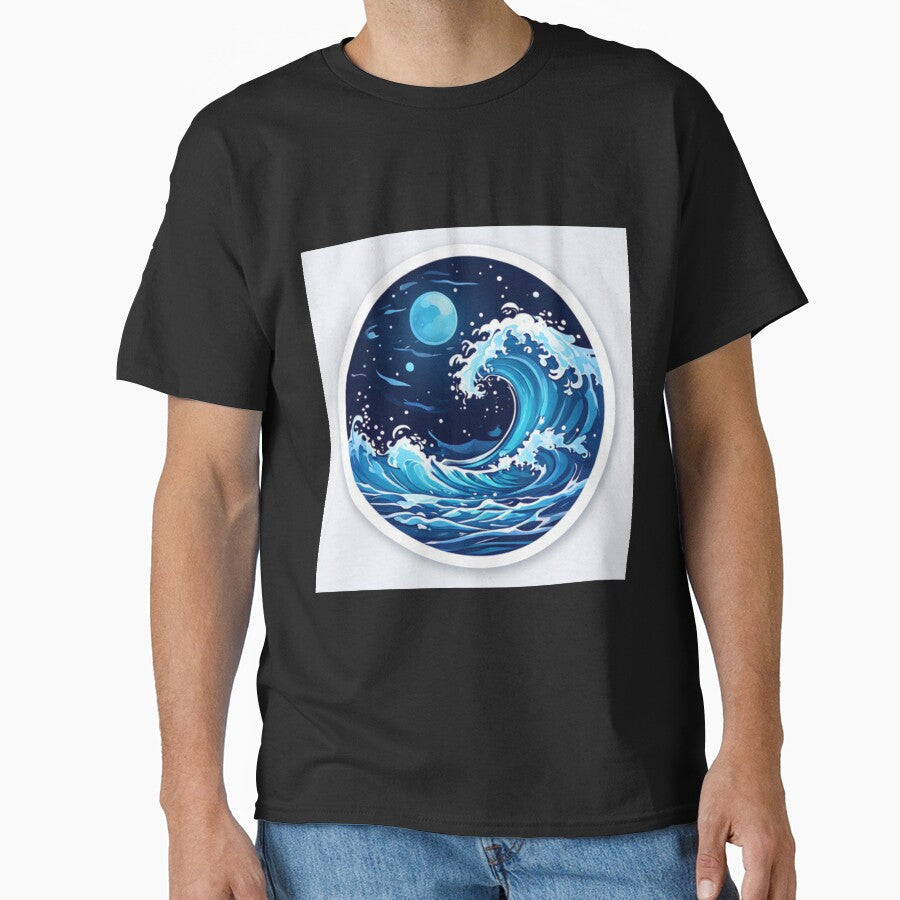 Ocean Wave Design by Planetporridge - Adult & Kids T-Shirts, Sweatshirts & Hoodies apparel design preview 1
