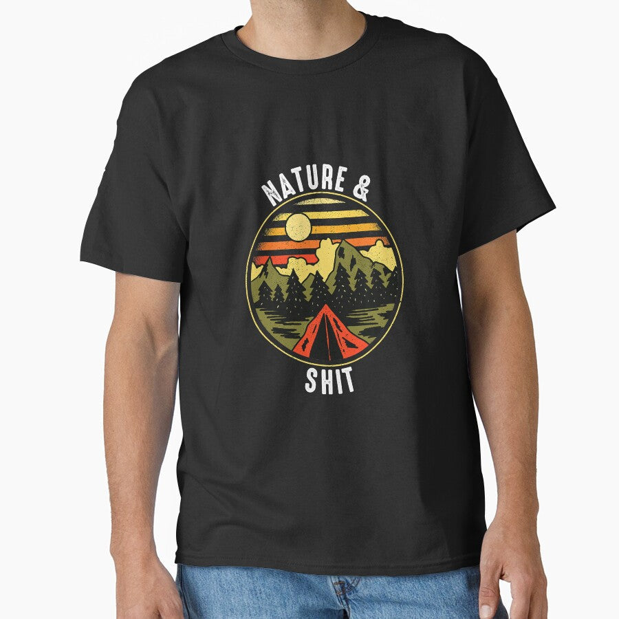 Nature Shit Funny Hiking Mountain by BundlerVq - Adult & Kids T-Shirts, Sweatshirts & Hoodies apparel design preview 1