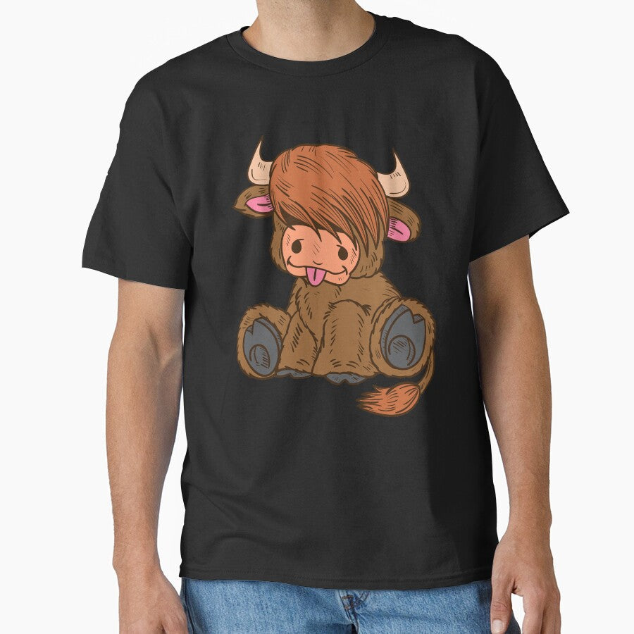 Scottish Highland Cow Gift Women Lover by DSWShirts - Adult & Kids T-Shirts, Sweatshirts & Hoodies apparel design preview 1
