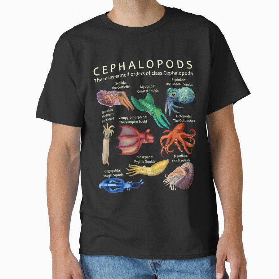 The Cephalopod: Octopus, Squid, Nautilus, and - Adult & Kids T-Shirts, Sweatshirts & Hoodies apparel design preview 1