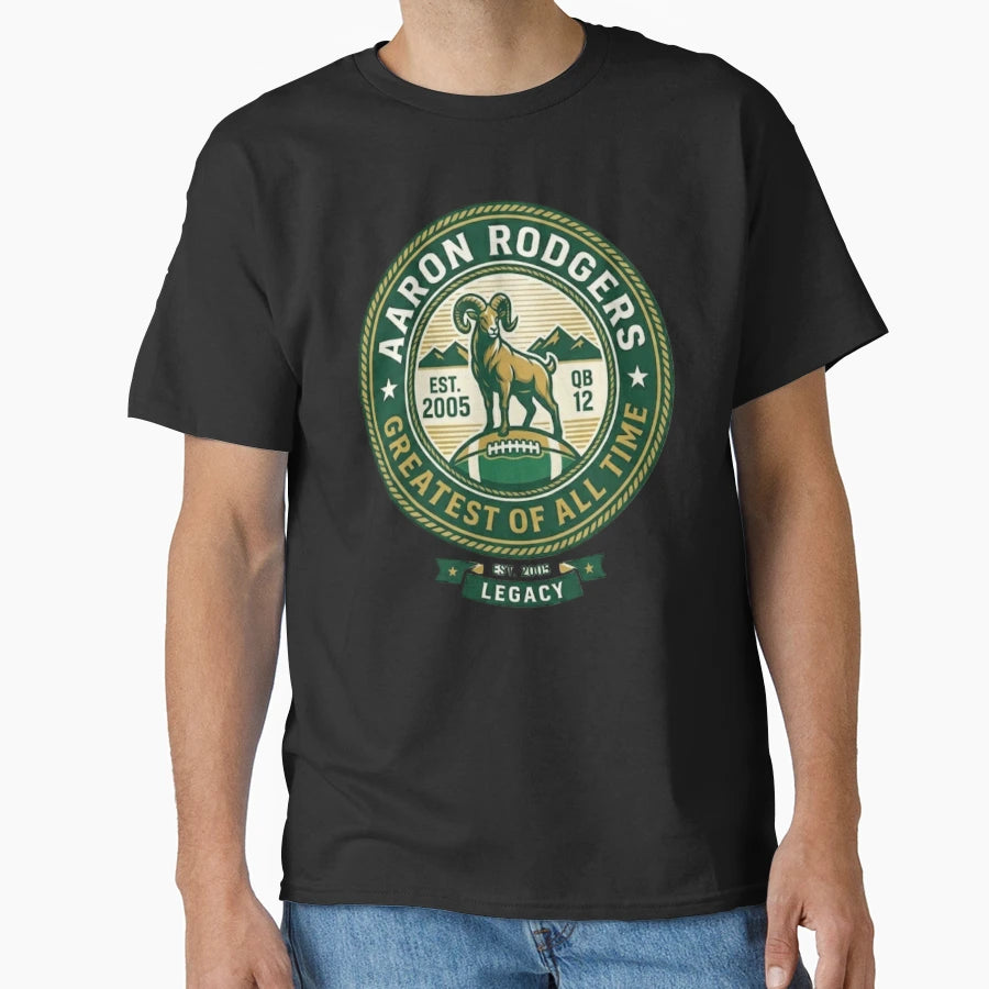 Goat Rodgers Celebrating Nfl T-Shirt - Casual Everyday Wear Unisex - T-Shirt, Sweatshirt, Hoodie