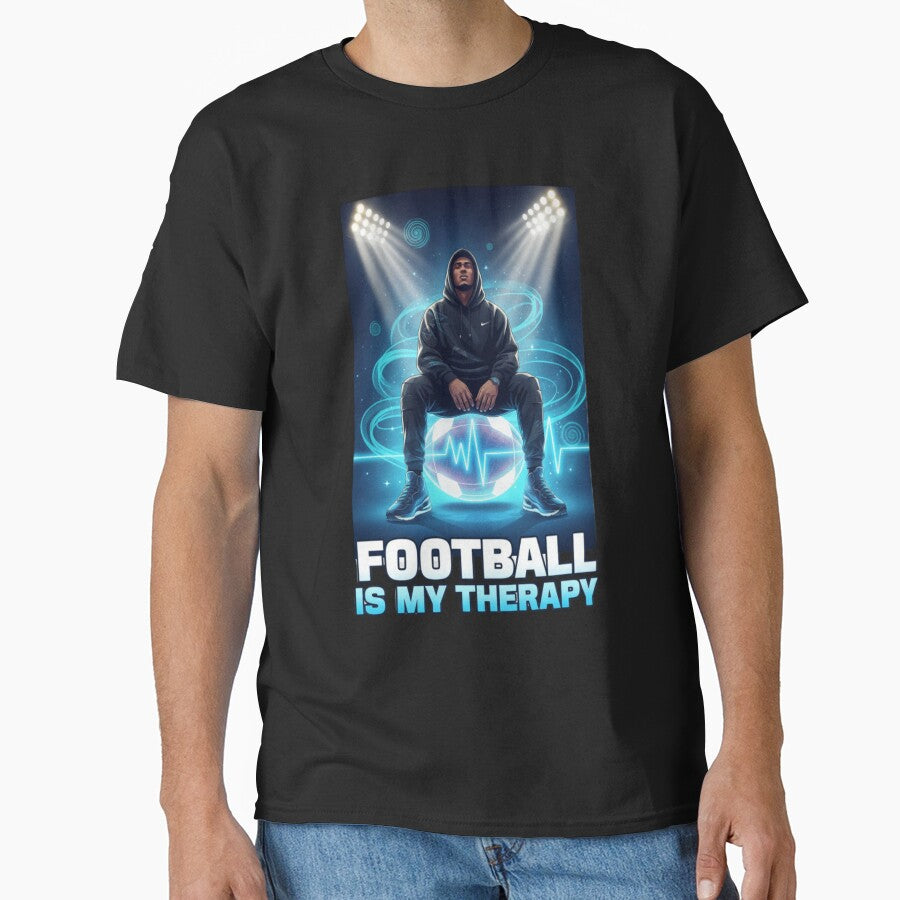 Football Is My Therapy Mindset by PrintBreeze - Adult & Kids T-Shirts, Sweatshirts & Hoodies apparel design preview 1