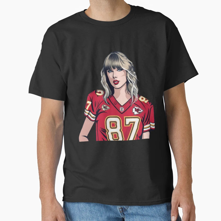 Taylors Swift Boyfriend Football T-Shirt - Custom Art Print Unisex - T-Shirt, Sweatshirt, Hoodie