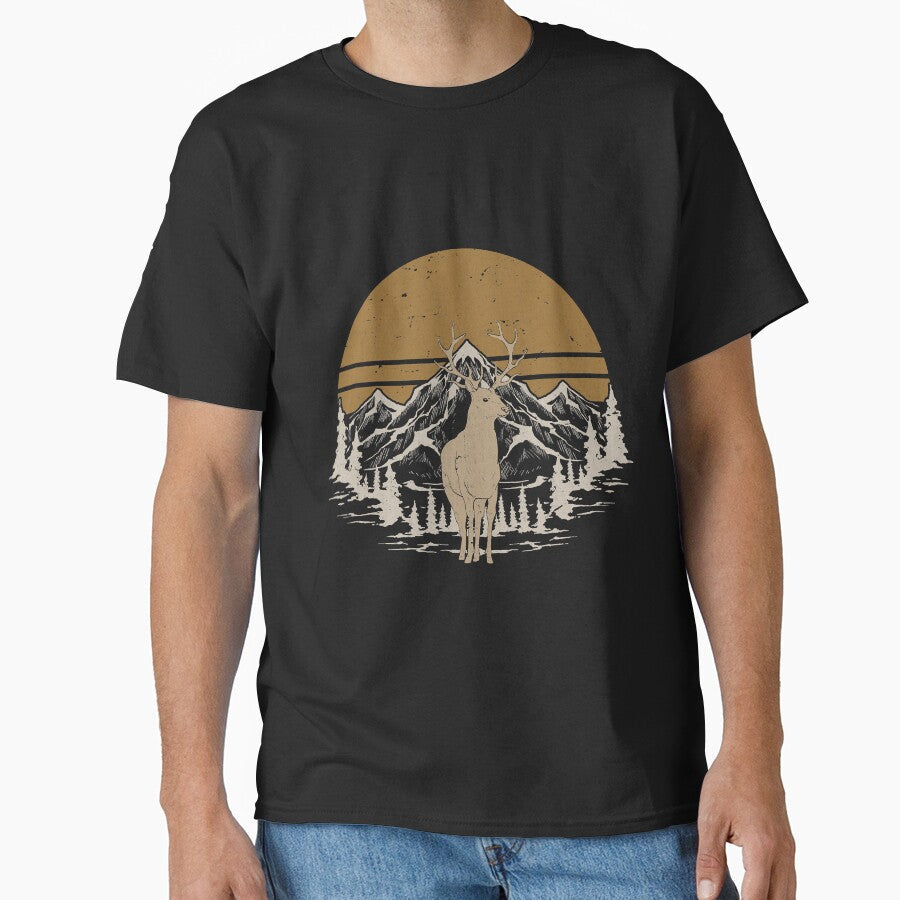 Trees Wildlife Forest Animal Deer by YesterDayCheck - Adult & Kids T-Shirts, Sweatshirts & Hoodies apparel design preview 1
