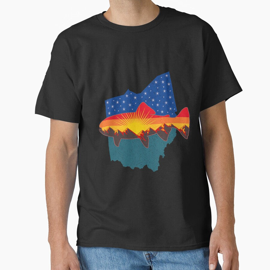 Trout Fly Fishing Nature Ohio Mountain by - Adult & Kids T-Shirts, Sweatshirts & Hoodies apparel design preview 1