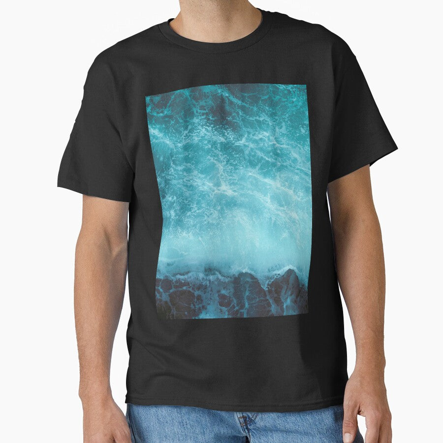 Emerald Ocean Waves by stuff-n-stuff - Adult & Kids T-Shirts, Sweatshirts & Hoodies apparel design preview 1
