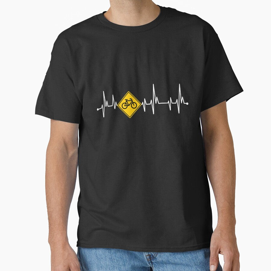 Bike Heartbeat Funny by OneMTB - Adult & Kids T-Shirts, Sweatshirts & Hoodies apparel design preview 1