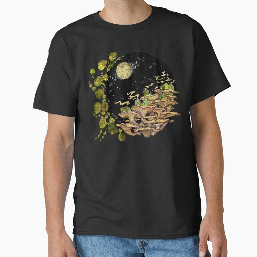 Village Surreal Illustration by Chrysta Kay - Adult & Kids T-Shirts, Sweatshirts & Hoodies apparel design preview 1