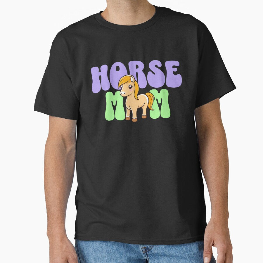 Horse Mom Cute Pet by BlueCoastPOD - Adult & Kids T-Shirts, Sweatshirts & Hoodies apparel design preview 1