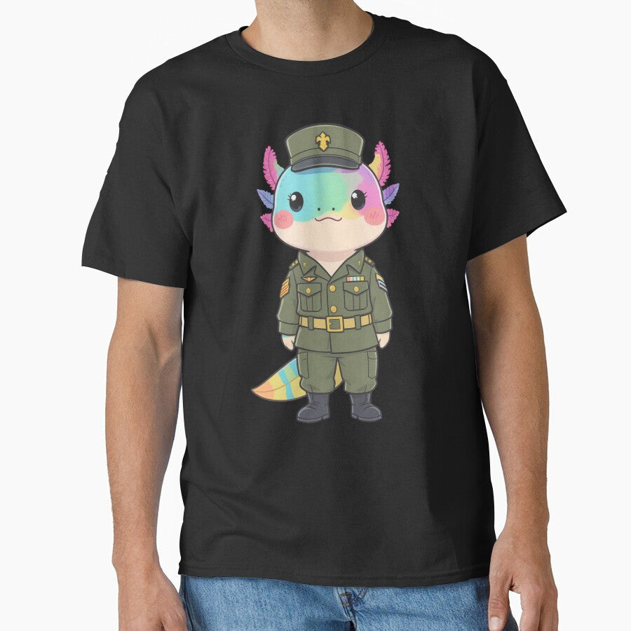Standing at Attention Axolotl Proud Honor Duty - Adult & Kids T-Shirts, Sweatshirts & Hoodies apparel design preview 1
