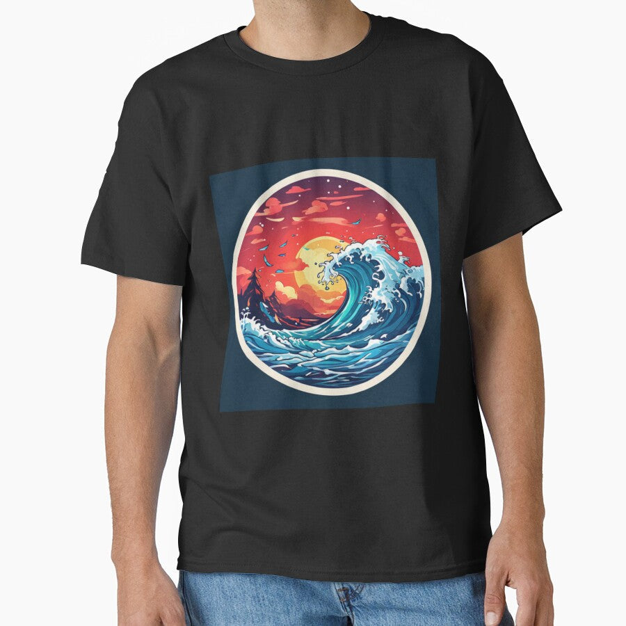 Ocean Wave by Planetporridge - Adult & Kids T-Shirts, Sweatshirts & Hoodies apparel design preview 1