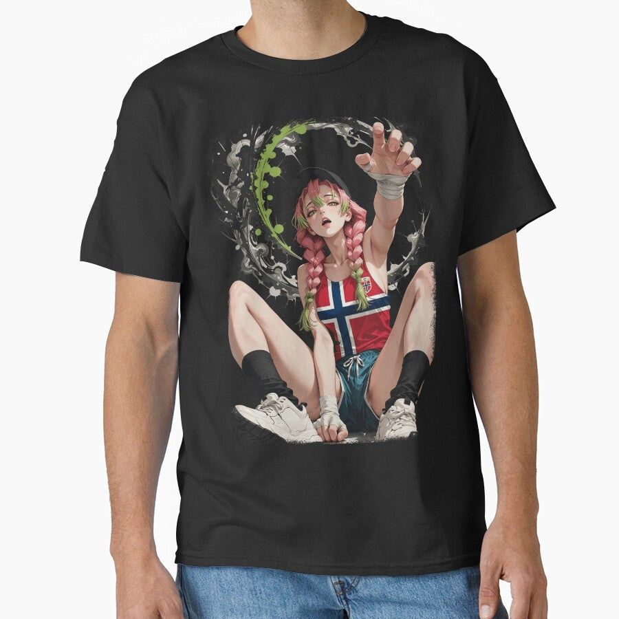 Norway Soccer Waifu Grunge by Senpai Syndicate - Adult & Kids T-Shirts, Sweatshirts & Hoodies apparel design preview 1