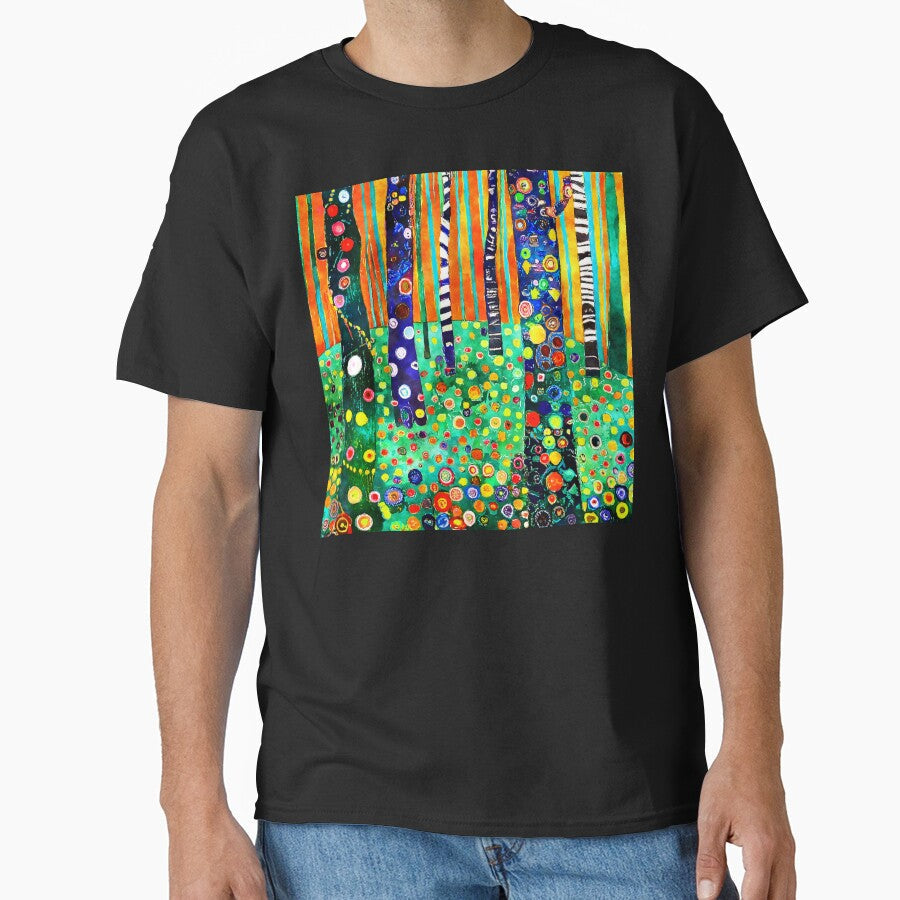 Funky Fantasy Forest Boldly Colorful Abstract Digital - Adult & Kids T-Shirts, Sweatshirts & Hoodies apparel design preview 1