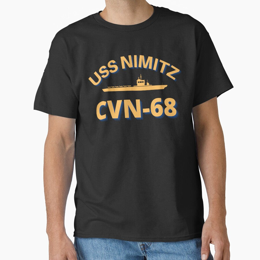 United States Navy Aircraft Carrier CVN-68 USS Nimitz - Adult & Kids T-Shirts, Sweatshirts & Hoodies apparel design preview 1