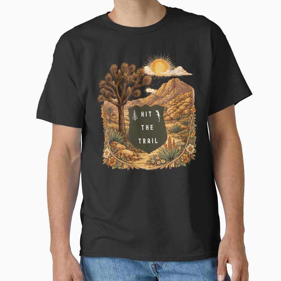 Hit The Trail Hiking Mojave Desert Joshua Tree by - Adult & Kids T-Shirts, Sweatshirts & Hoodies apparel design preview 1