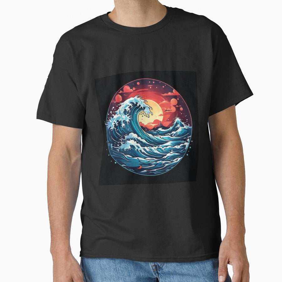 Ocean Wave Crash by Planetporridge - Adult & Kids T-Shirts, Sweatshirts & Hoodies apparel design preview 1